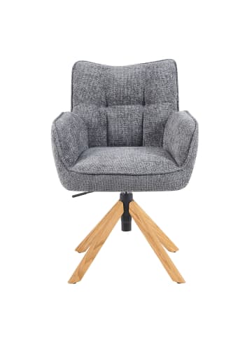 DUBI Möbel 2er-Set: Bürostuhl Mika-Keno in Grau - (B)59 x (H)85 x  (T)66 cm