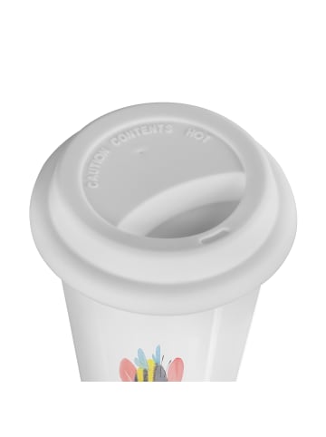 Mr. & Mrs. Panda Thermobecher Hummel Blume ohne Spruch in Weiß