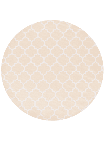 Beliani Outdoorteppich MOSORE in Beige/Weiß - (W) 160 x (L) 160 cm