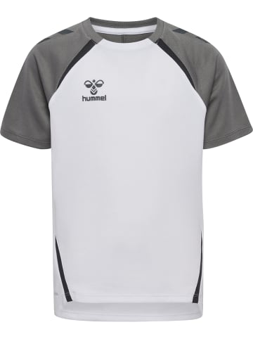 Hummel T-Shirt Hmllead Kinder in WHITE/STEEL GRAY