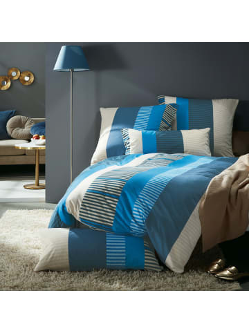 REDBEST Single-Jersey Bettwäsche in blau-dunkelblau