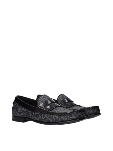 Schwarz Stoff Slip-On Loafer