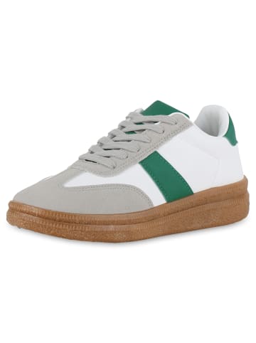 VAN HILL Sneaker Low Allison in Weiss Grün