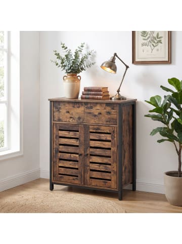 VASAGLE Sideboard Hanis in Braun - (B)30 x (H)80 x (T)68.6 cm
