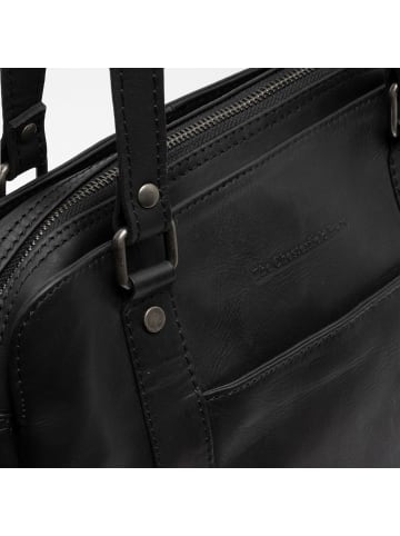 The Chesterfield Brand Porlezza Schultertasche Leder 31 cm in black