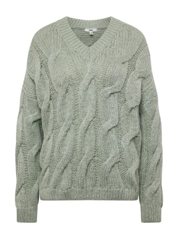 Mavi Jeans Strick Struktur Pullover Langarm Basic V NECK SWEATER in Grün