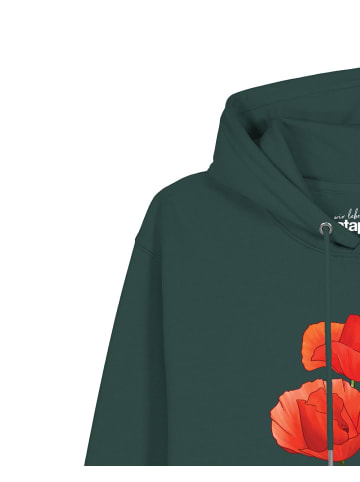 wat? Apparel Sweatshirt Poppy Flowers in Glazed Green