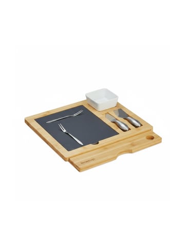 relaxdays Käsebrett in Natur - (B)32 x (H)6,5 x (T)27 cm