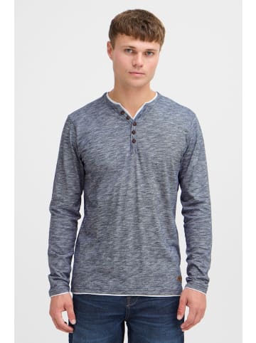 !SOLID Longsleeve SDBelagos 21102998ME Langarmshirt im Double-Layer Look in Blau
