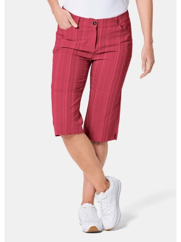 GOLDNER Bermuda in strukturierter elastischer Ware in rot