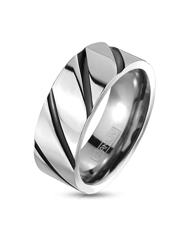 Bungsa Ring in Silber, Schwarz