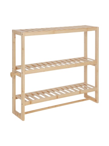relaxdays Wandregal in Natur - (B)60 x (H)54 x (T)15 cm