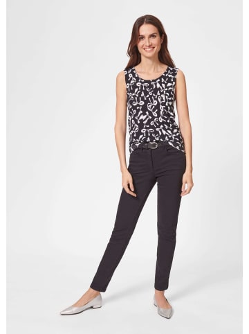 MADELEINE Stricktop mit Schleifen in schwarz / weiß