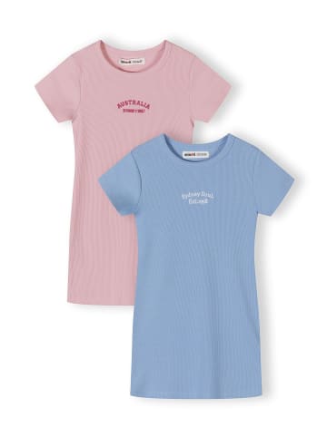 Minoti 3-er Pack Jerseykleid 30DRESS182 in hellpink