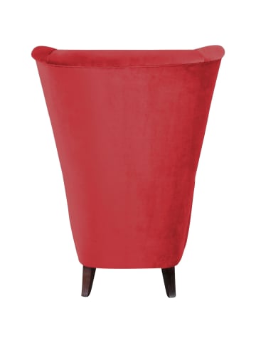 others HOCHLEHNSESSEL Kailey Bezug Samtvelours Buche nussbaum dunkel / rot