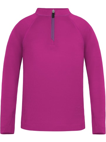 Normani Outdoor Sports Kinder Merino Langarm mit 1/4 Zipper Nyapari in Fuchsia