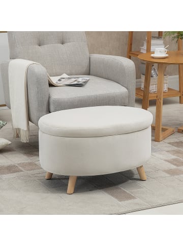 HOMCOM Sitzbank-71B x 51,5T x 42H cm-Beige