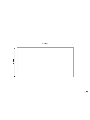 Beliani Kurzflor GESI II in Beige - (W) 80 x (H) 0.7 x (L) 150 cm