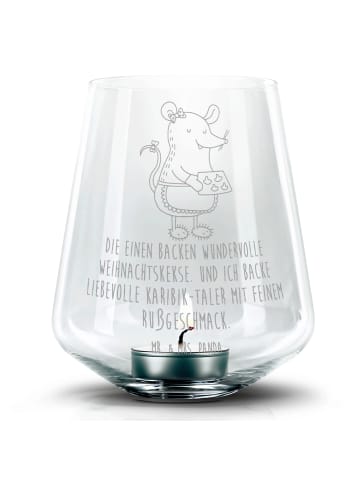 Mr. & Mrs. Panda Deko Glas Maus Kekse mit Spruch in Transparent