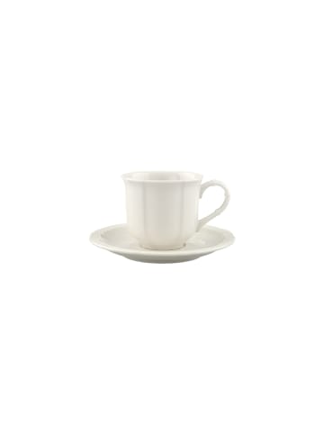 Villeroy & Boch Espressotasse mit Untertasse Manoir 80 ml in weiß