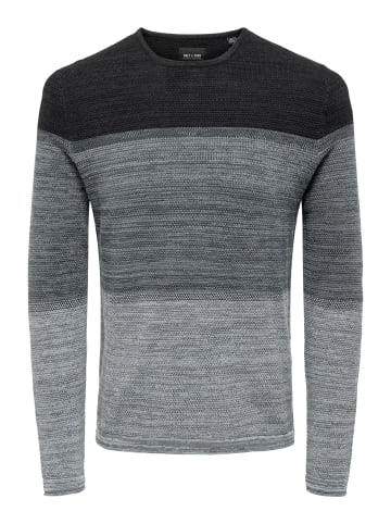 Only&Sons Dünner Langarm Strickpullover Rundhals Basic Sweater ONSPANTER in Grau-2