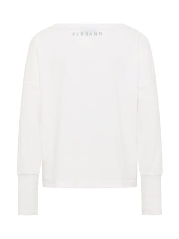 ELBSAND Langarm T-Shirt Ilda in Cloud White Multi