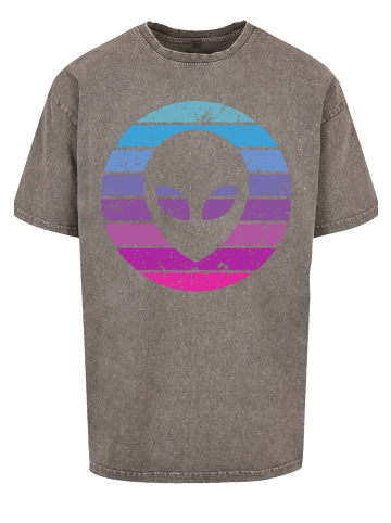 F4NT4STIC Oversize T-Shirt Alien Kopf in Asphalt