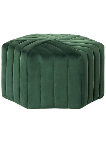 Beliani Pouf MURIETTA in Grün - (W) 53 x (H) 29 x (L) 48 cm