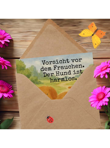 Mr. & Mrs. Panda doppelkarte Hund Flauschig Design mit Spruch in Weiß