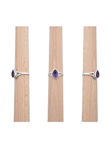 mantraroma 925er Silber - Ringe mit Amethyst facettiert