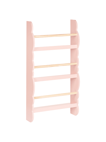 Beliani Bücherregal RIGOLET in Rosa/Braun - (W) 43 x (H) 80 x (L) 14 cm