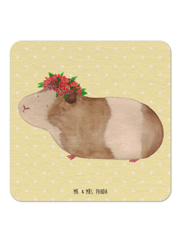 Mr. & Mrs. Panda Tischuntersetzer Meerschweinchen Weisheit ohne ... in Gelb Pastell