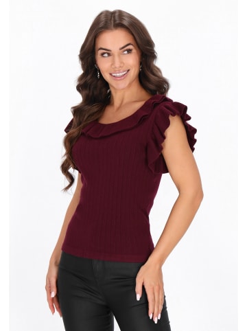 faina Women Sweater in burgundy