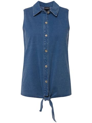 Ulla Popken Blusentop in blue denim