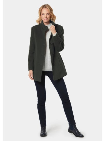GOLDNER Unentbehrliche Wolljacke mit feinen Details in lodengrün