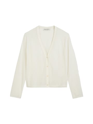 Marc O'Polo Feinstrick-Cardigan slim in white cotton