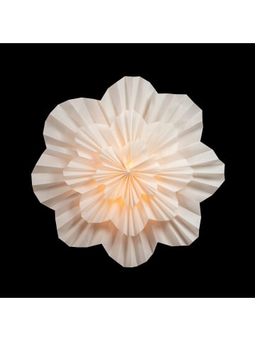 Sterntaler Dekostern | Weihnachtsstern Papier | Faltstern | Weiß | 50cm | Innen |