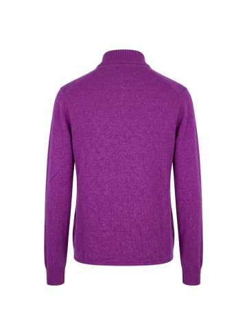 Malo Lila Seide Herren Langarm-Poloshirt