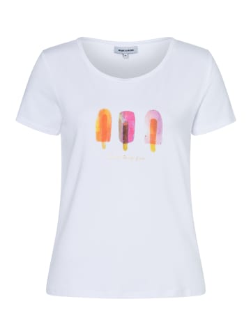 More & More süßes Kurzarmshirt, "Eis am Stil" in white