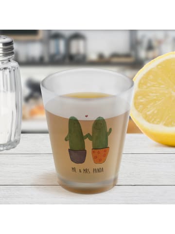 Mr. & Mrs. Panda Schnapsglas Kaktus Liebe ohne Spruch in Transparent