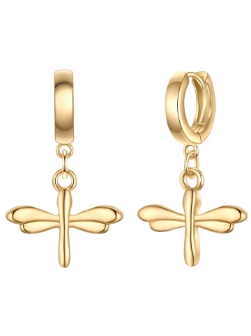 Yokoamii Ohrringe Libelle aus Metall-Legierung in gelbgold