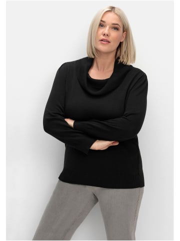 sheego Pullover in schwarz