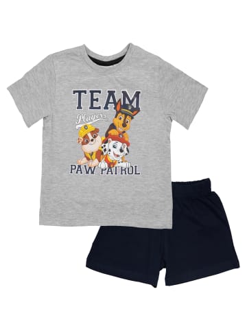 United Labels Paw Patrol Schlafanzug - Teamplayers  Kurzarm in blau/grau