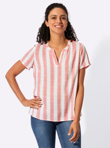 WITT WEIDEN Kurzarm-Bluse in flamingo-weiß
