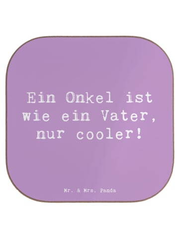 Mr. & Mrs. Panda Untersetzer Spruch Cooler Onkel mit Spruch in Lavendeltraum