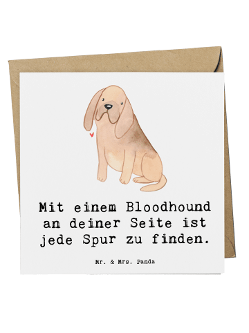 Mr. & Mrs. Panda Deluxe Karte Bloodhound Spur mit Spruch in Weiß