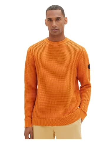 Tom Tailor Pullover in tomato cream orange