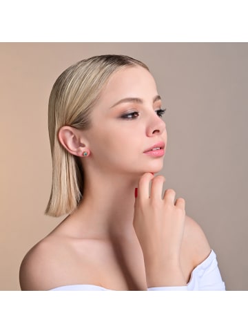 Adeliás Damen Ohrringe – Ohrstecker aus Edelstahl mit Strass Steinchen in gold