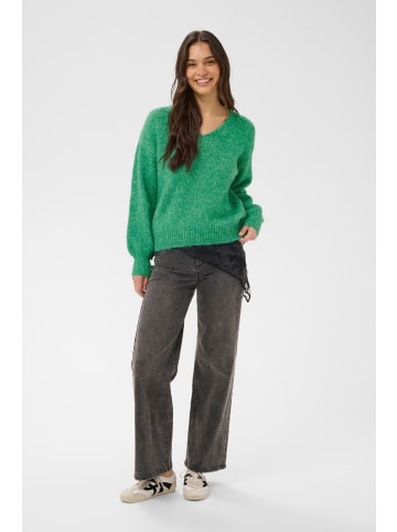 Kaffe Strickpullover KAsarla Loose fit in Gumdrop Green Melange