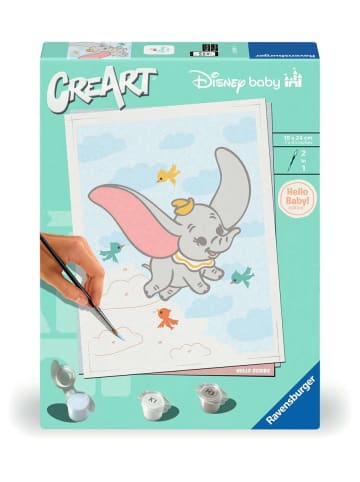 Ravensburger Malprodukte CreArt, Malen nach Zahlen Hello Baby Disney Baby - Dumbo Ab 12 Jahre in bunt